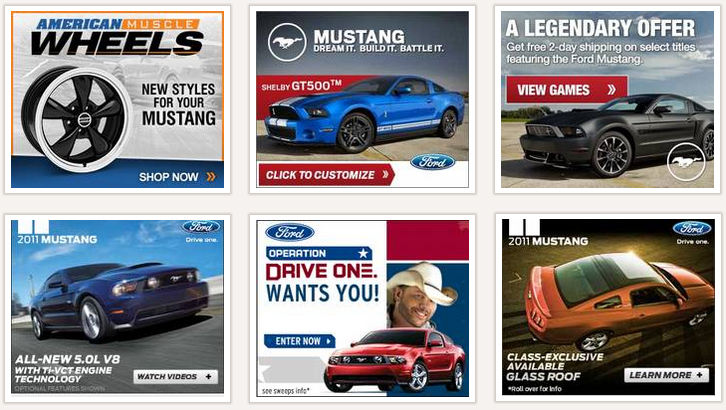 ford mustang display ads